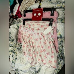 Rampage Bow  Print Pajama Set